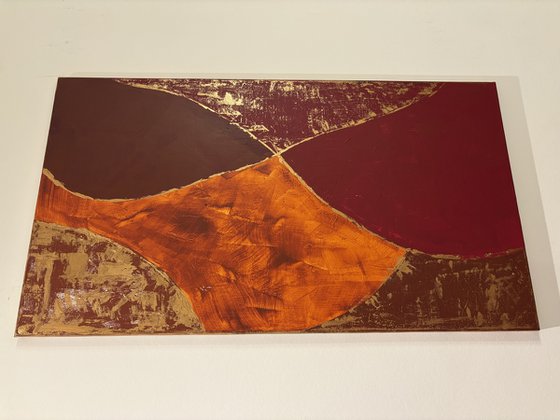 Gilded Currents 50x90х2 cm