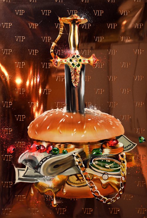 Gold Burger by Daria Kolosova