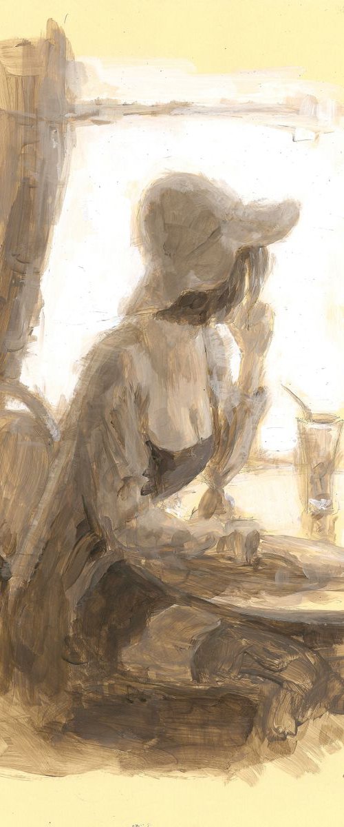 Lady, café by Vachagan Manukyan