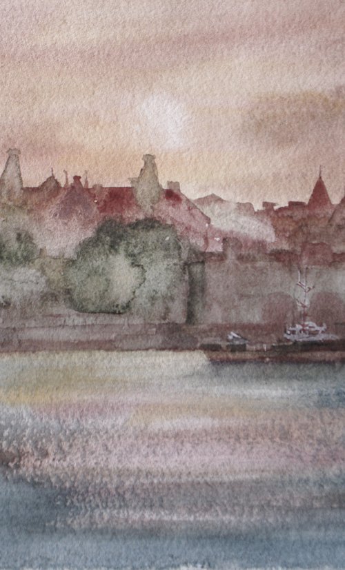 Plein air in Vyborg by Elena Gaivoronskaia