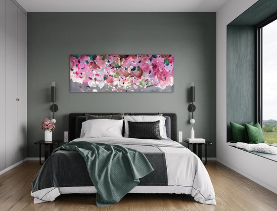 'Peonies' - 60x20"