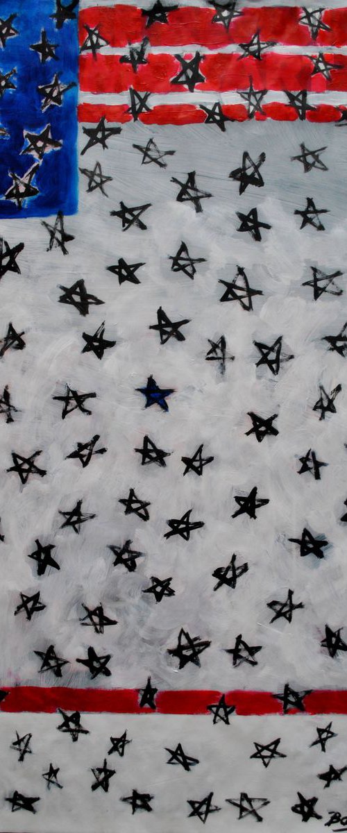 Blue star ( Large Size - 47,24 x 31,49 in / 120x80 cm /2018) by Pierre-Yves Beltran