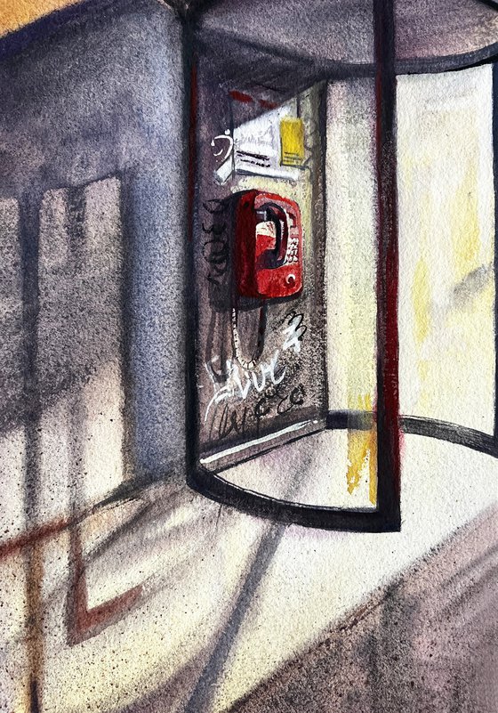 Telephone booth. Call-box