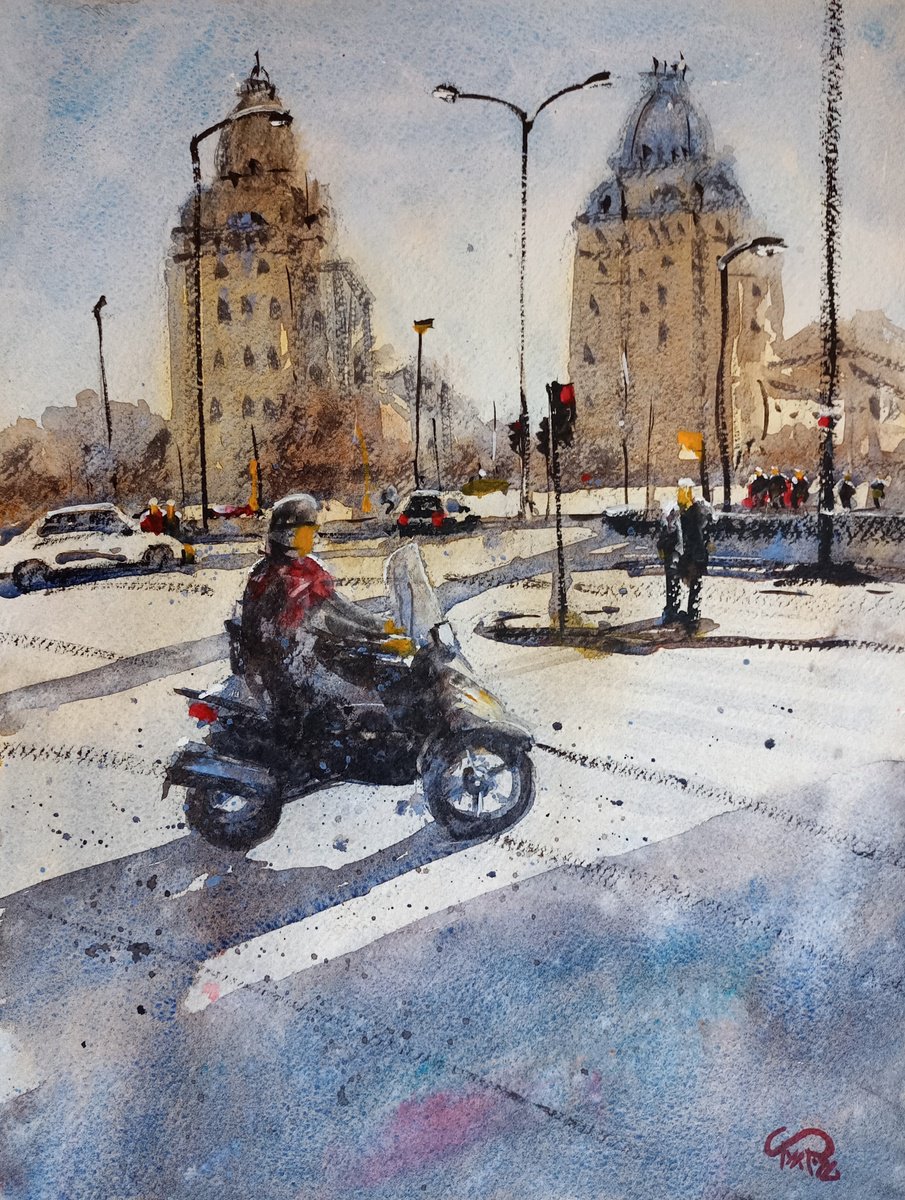 Scootering in Milan by Tollo Pozzi