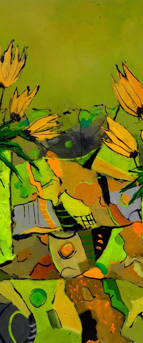 Abstract tulips by Pol Henry Ledent