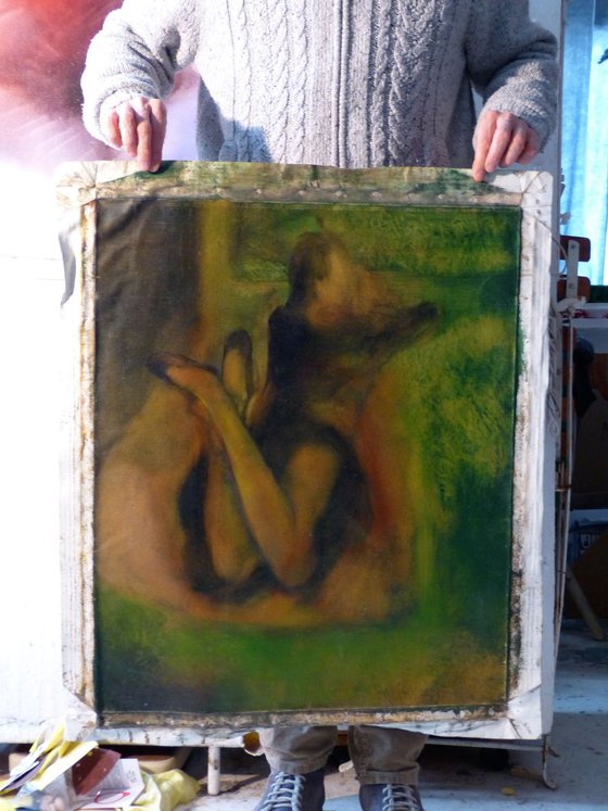Reader, oil on canvas, 72x59 cm