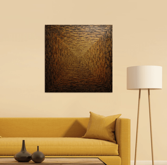 Large gold orange purple square gradient