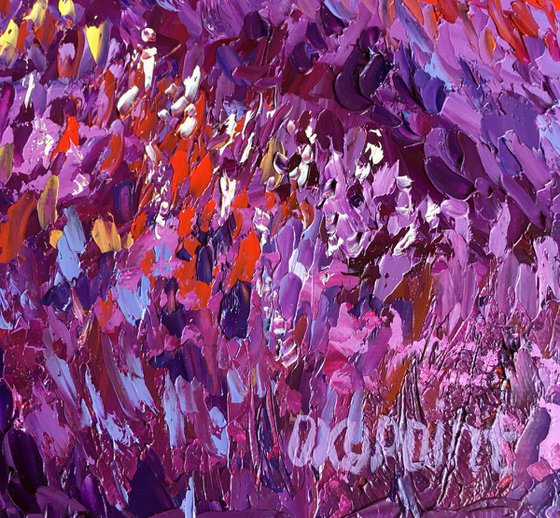 "Sunset in a lavender field"