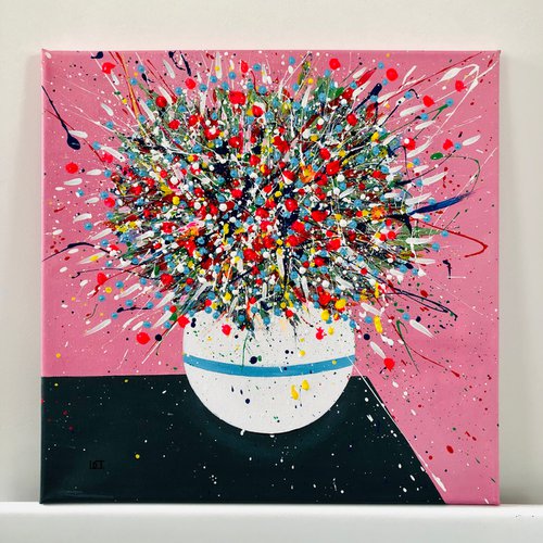 VASE OF FLOWERS - Pink by Lucyanne Terni