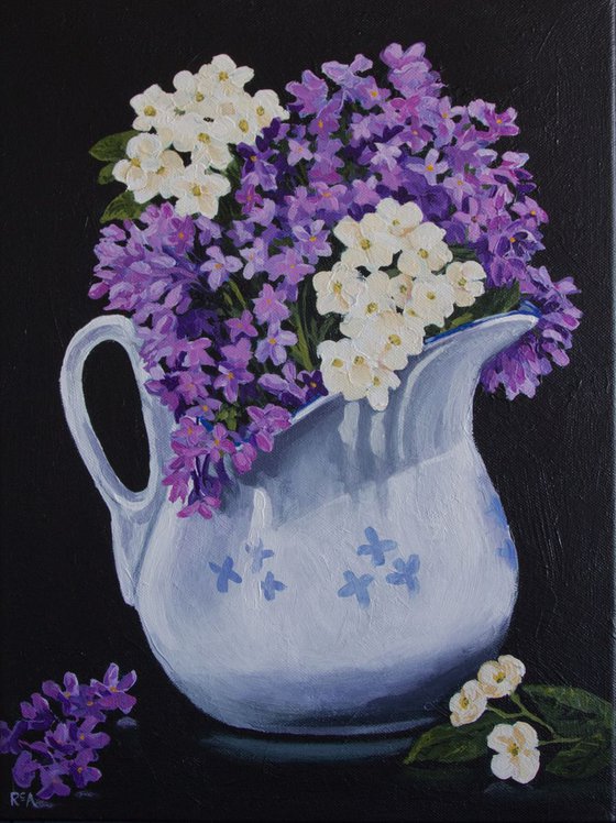 Lilac Flowers in Jug