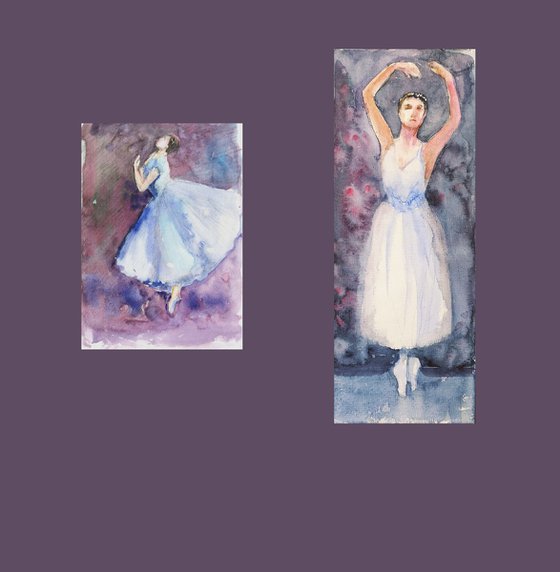 Set of Ballerina dancing