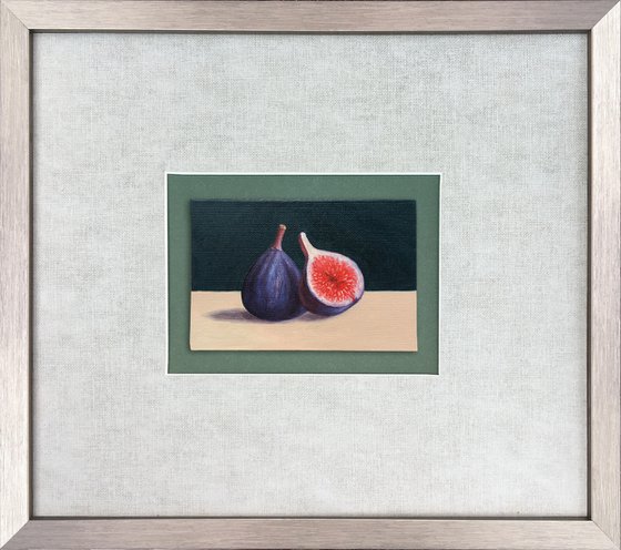 Still life red figs (37x42cm, oil on canvas)
