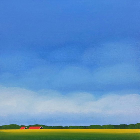 Red roofs, golden daffodils (March)