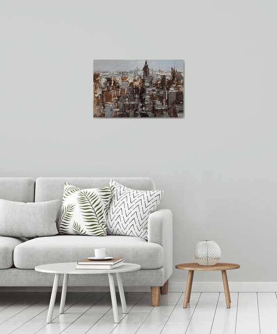 New York City - morning urban landscape painting