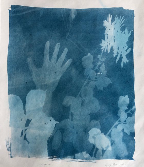 Hi There - Cyanotype