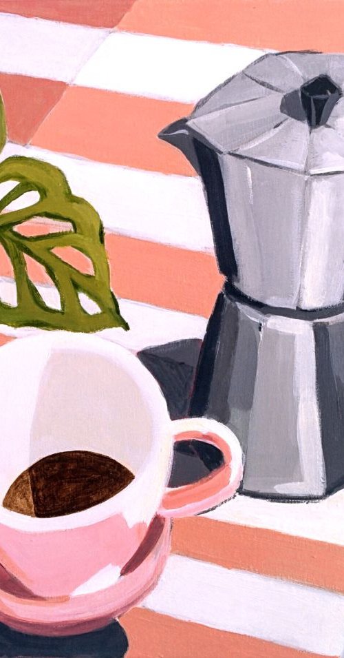 Coffee on stripes by Marisa Añón