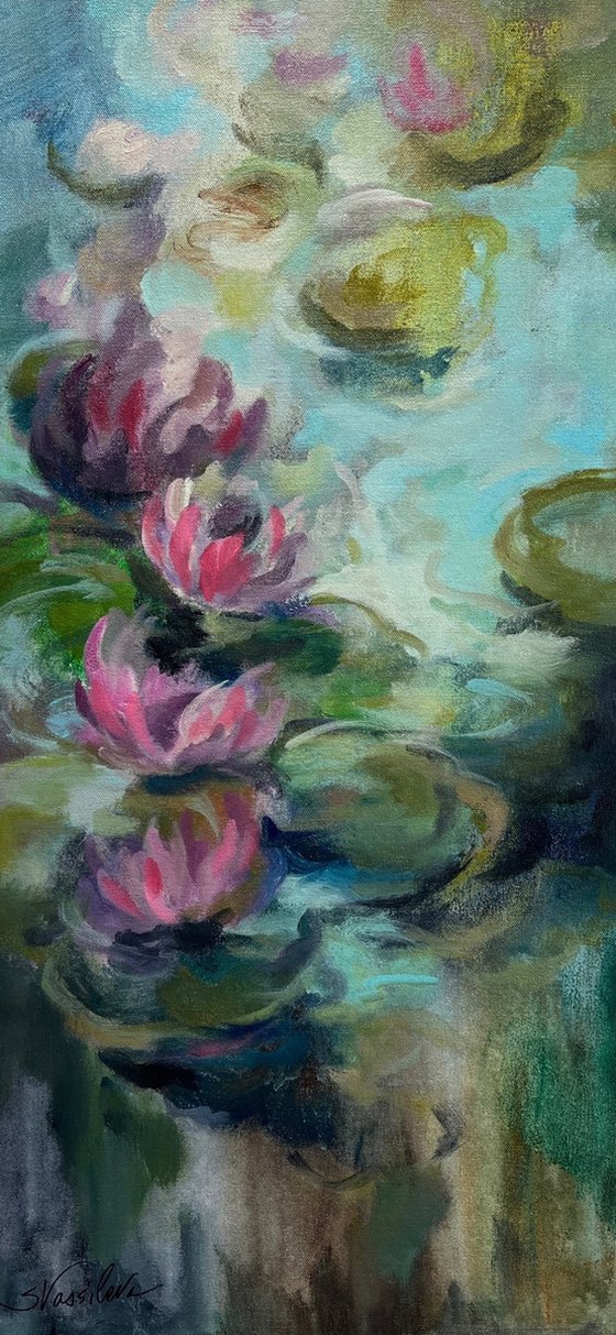 Pink Water Lilies I