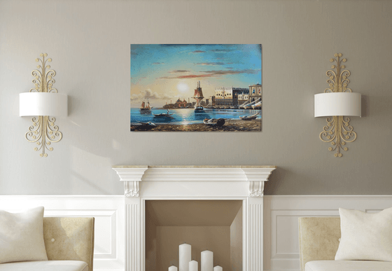 Port (120x80cm, oil painting)
