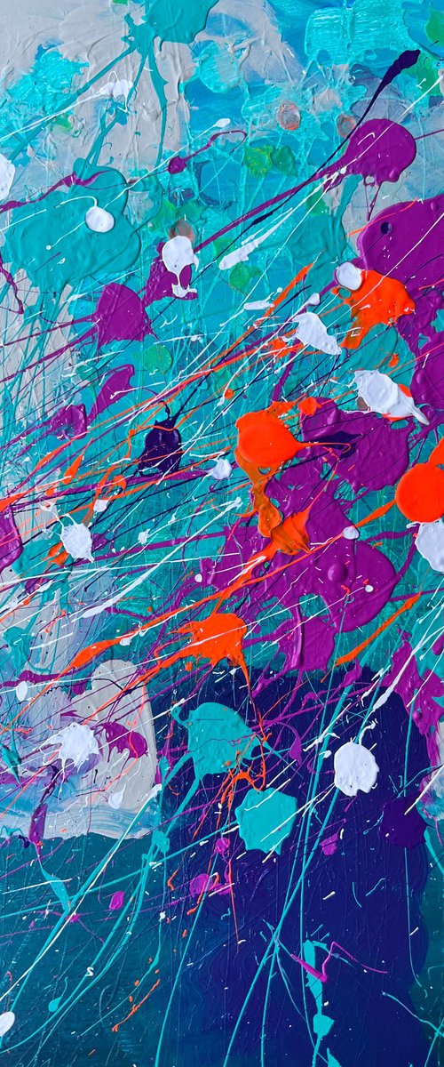 Winter bouquet of Flowers Abstract painting by Andrii Kovalyk