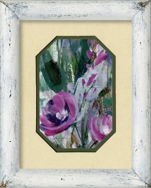Shabby Chic Dream 5 - Framed Floral Painting by Kathy Morton Stanion by Kathy Morton Stanion