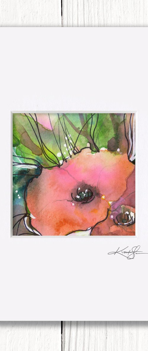 Little Dreams 24 - Small Floral Painting by Kathy Morton Stanion by Kathy Morton Stanion