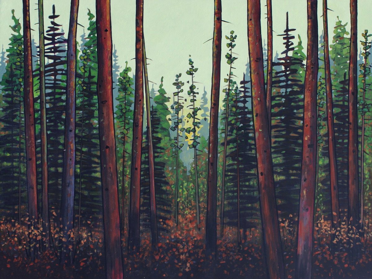 The Solemn Woods By Sage Mountain Studio, 40 X 30, Artwork For Sale On Artfinder
