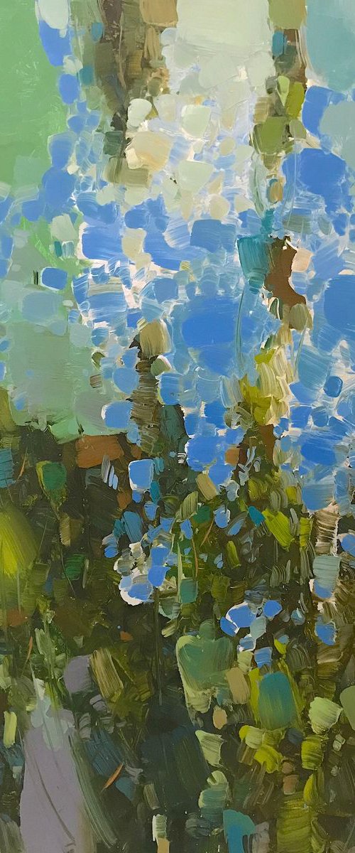 Lavenders, Oil painting, One of a kind, Handmade artwork by Vahe Yeremyan