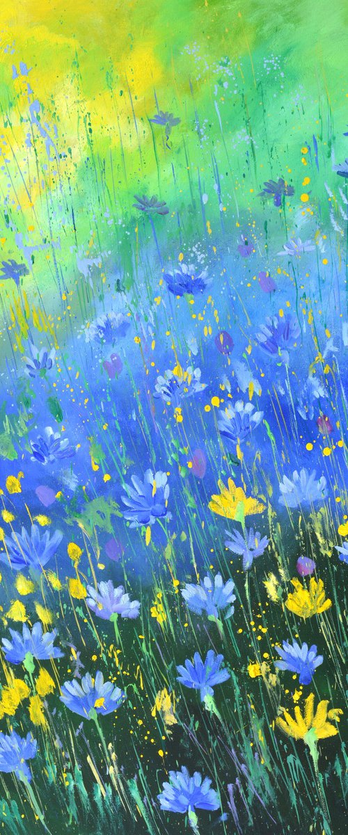 Blue cornflowers 79 by Pol Henry Ledent