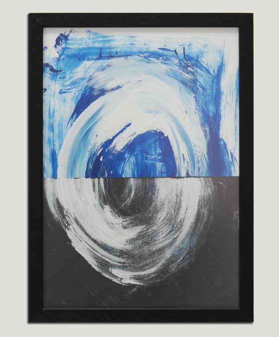 Diptych - Art on Paper - Incl Frame - Dreamwave Black - 25J