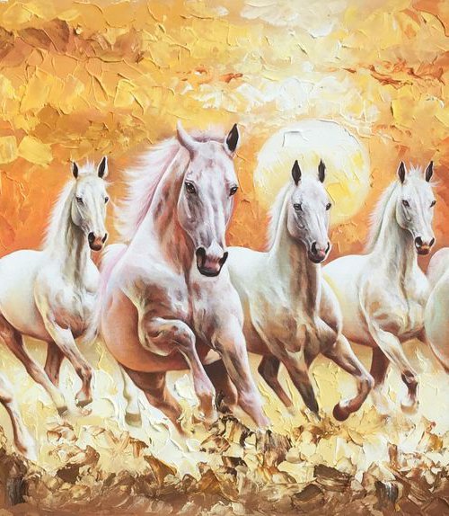 Horse painting by Kuldeep Singh