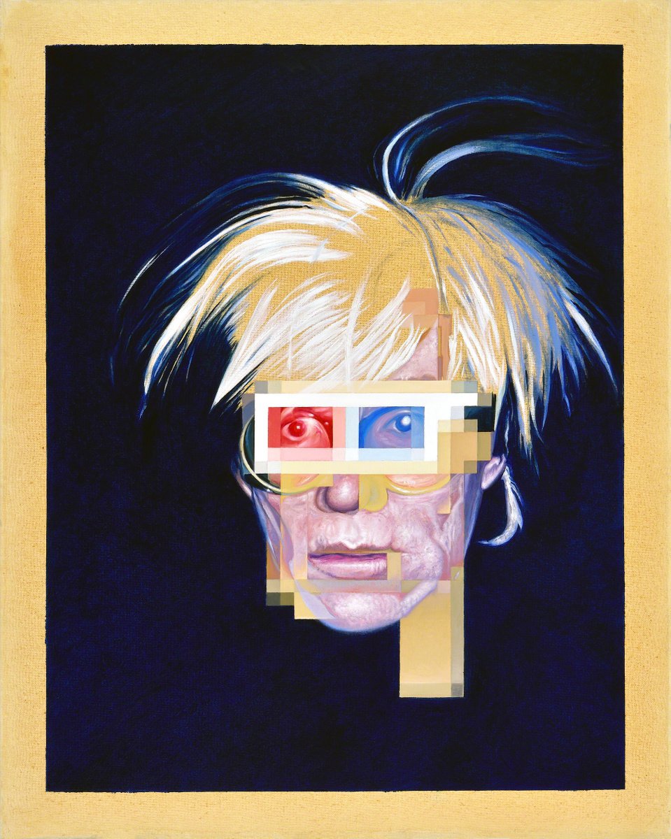 Urban And Pop Portrait Oil Painting By Alex Nizovsky, 24 X 30, Warholpunk #1, Original Artwork