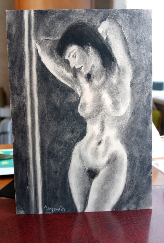 Female Figure 49 Charcoal Sketch