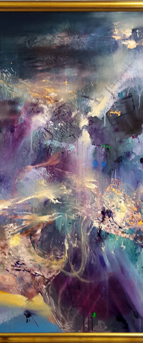 HUGE FRAMED DIAPHANE ONEIRIC MINDSCAPE DREAMSCAPE COCKTAIL BETWEEN DESIRE TO FLY AND A SOFT SUMMER RAIN BY MASTER KLOSKA by Kloska Ovidiu