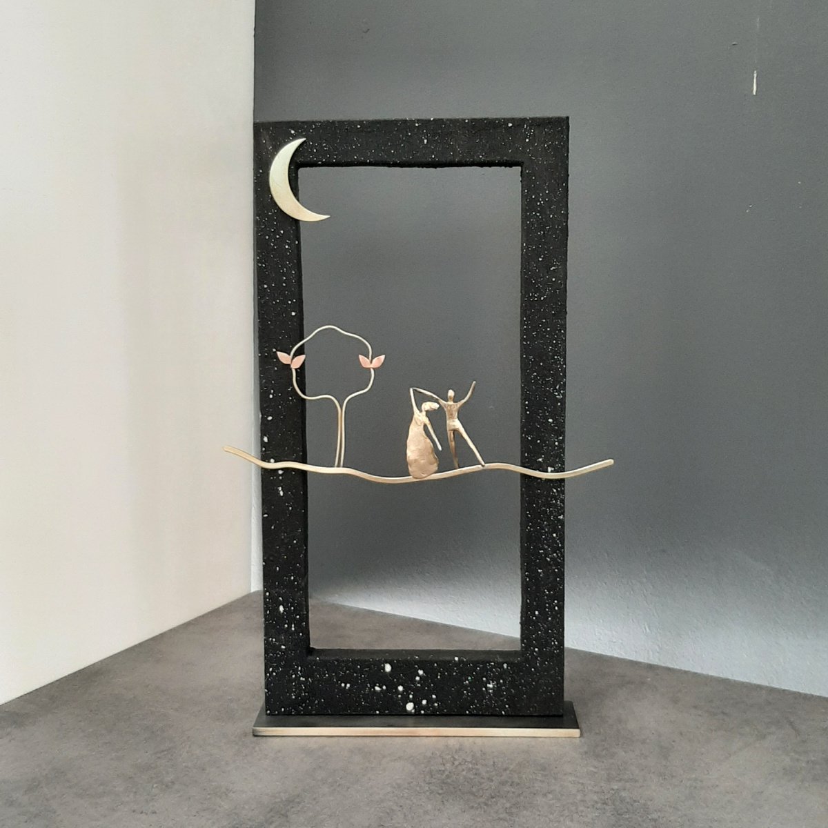 Impressionistic Portrait Sculpture By Anna Andreadi, 9 X 14, Make A Wish, Original Artwork