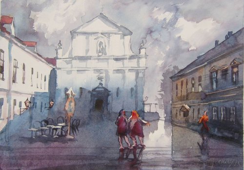 casual encounter by Goran Žigolić Watercolors