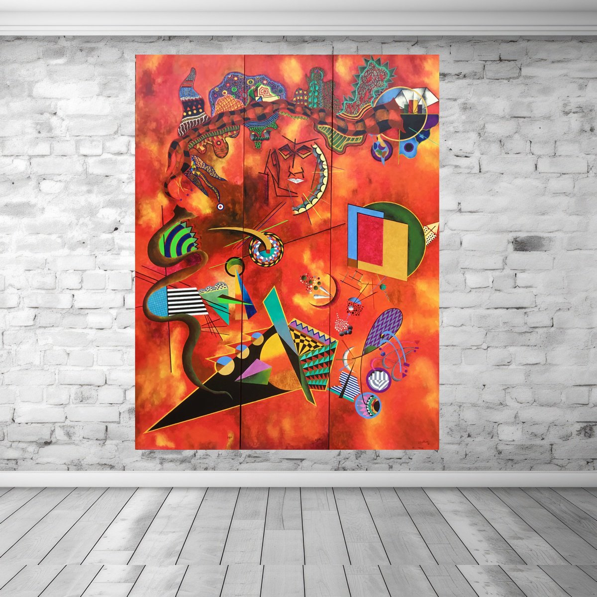 Abstract Oil Painting By Jg Wilson, 56 X 73, Multiverse, Original Artwork