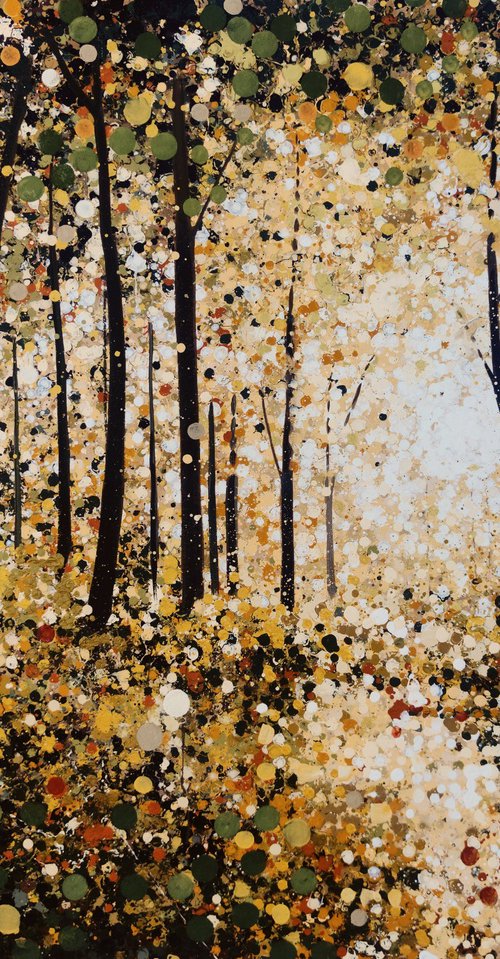 Where Tomorrow Waits, Golden Forest Landscape by Angie Wright