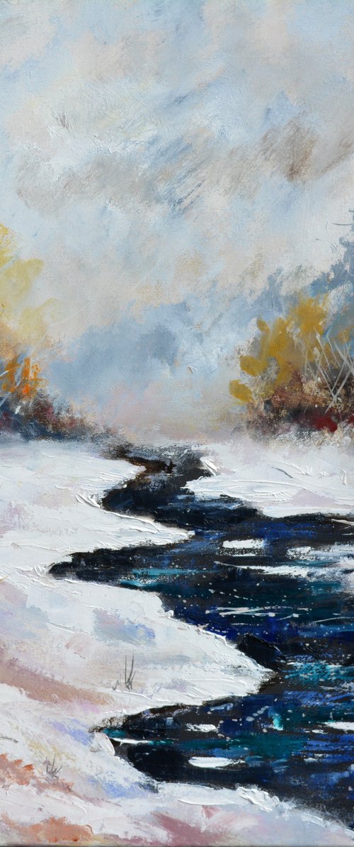 River in winter by Pol Henry Ledent