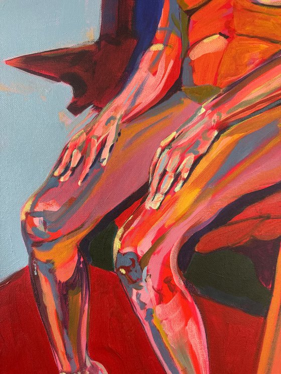 Seated nude