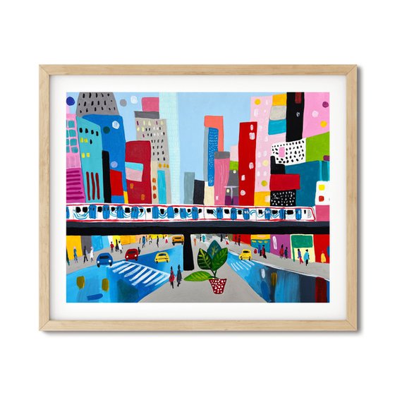 Modern Cityscape Subway