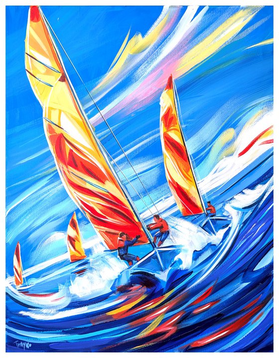 Sailing across an ocean