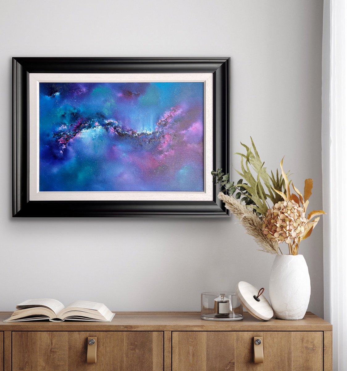 Abstract Oil Painting By Jaimie Volkaerts, 38 X 28, Once Upon A Time, Original Artwork