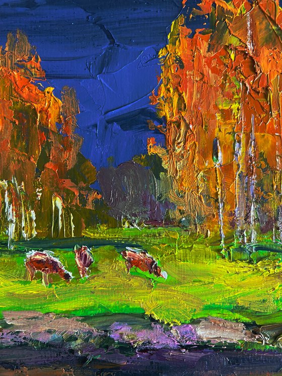 Autumn on the Shore River