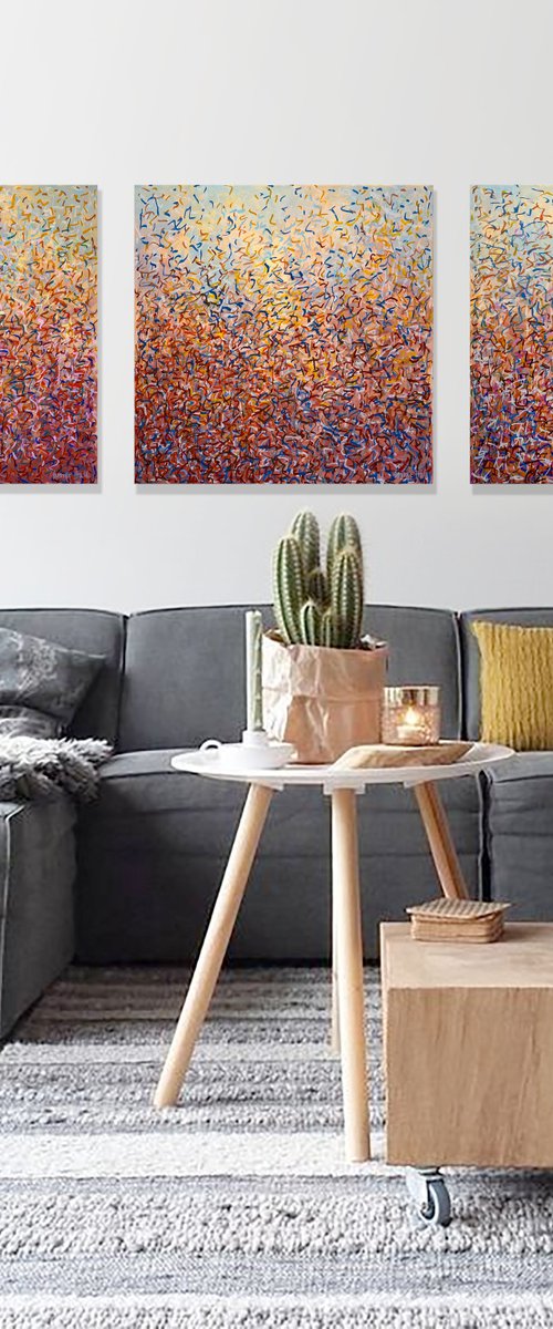 Outback Dancers acrylic painting on canvas by George Hall