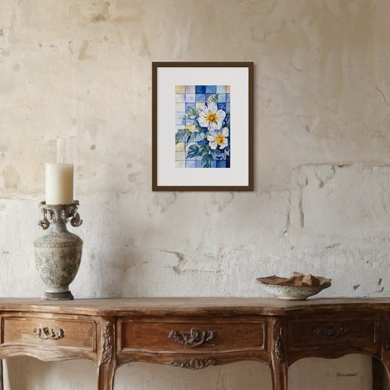 White Cistus Flowers