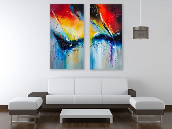 Fire and Ice (diptych)