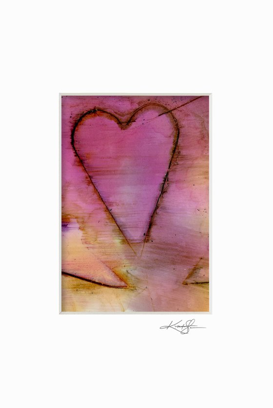 Heart Collection 9 - 3 Small Matted paintings by Kathy Morton Stanion