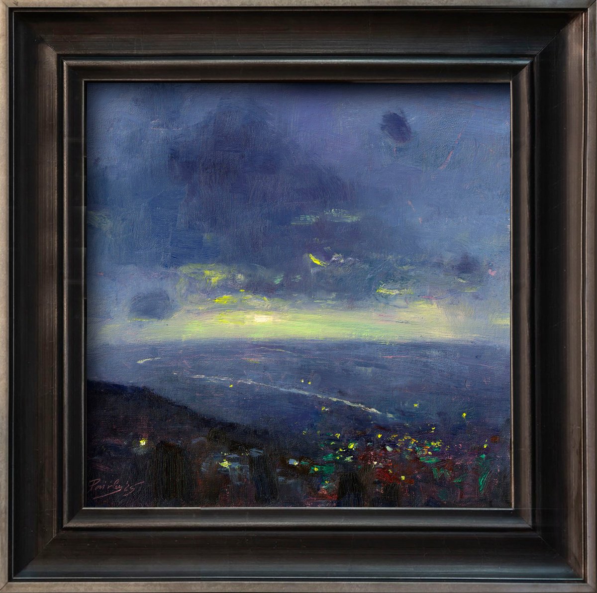 Impressionistic Landscape Oil Painting By Ayna Paisley, 13 X 13, The Sky Held Its Breath, Original Artwork