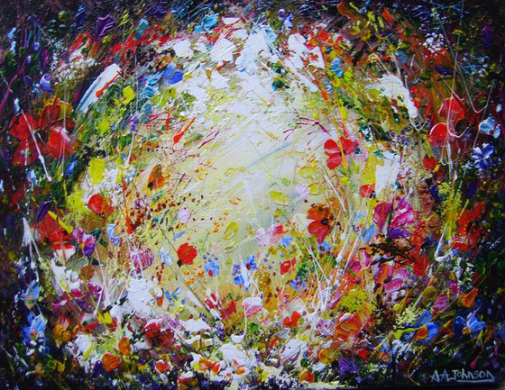 Paintings of flowers - "Floral Spirals"