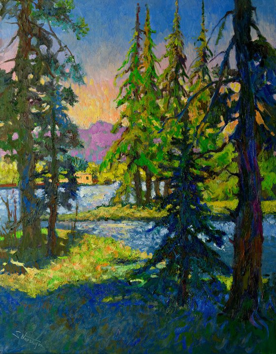 Lake and Pines